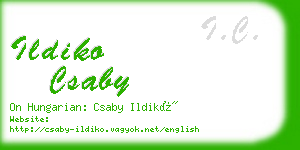 ildiko csaby business card